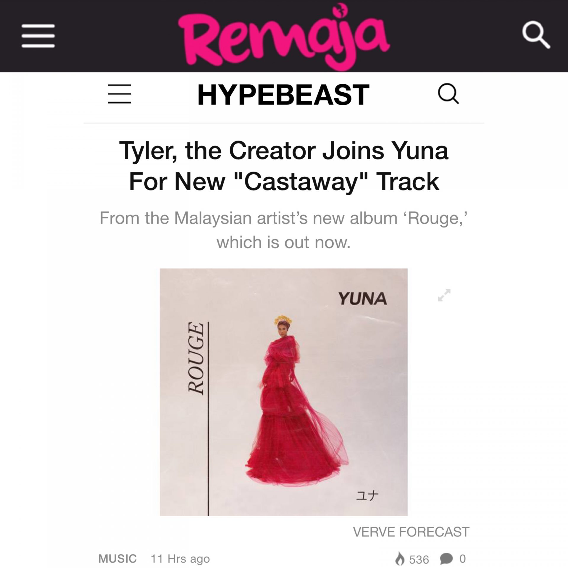 Album Yuna ‘Rouge’ Dapat Perhatian Forbes, Billboard &#038; Media Barat Selepas Sehari Dilancar