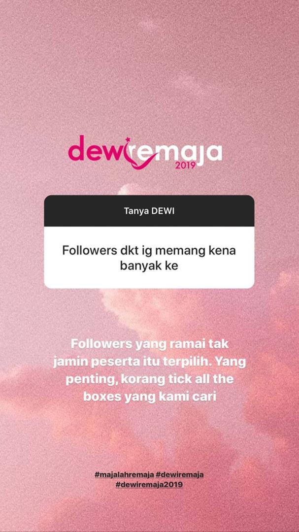 Anda Tanya Kami Jawab, Ini 11 Soalan Popular Tentang Casting Dewi Remaja 2019