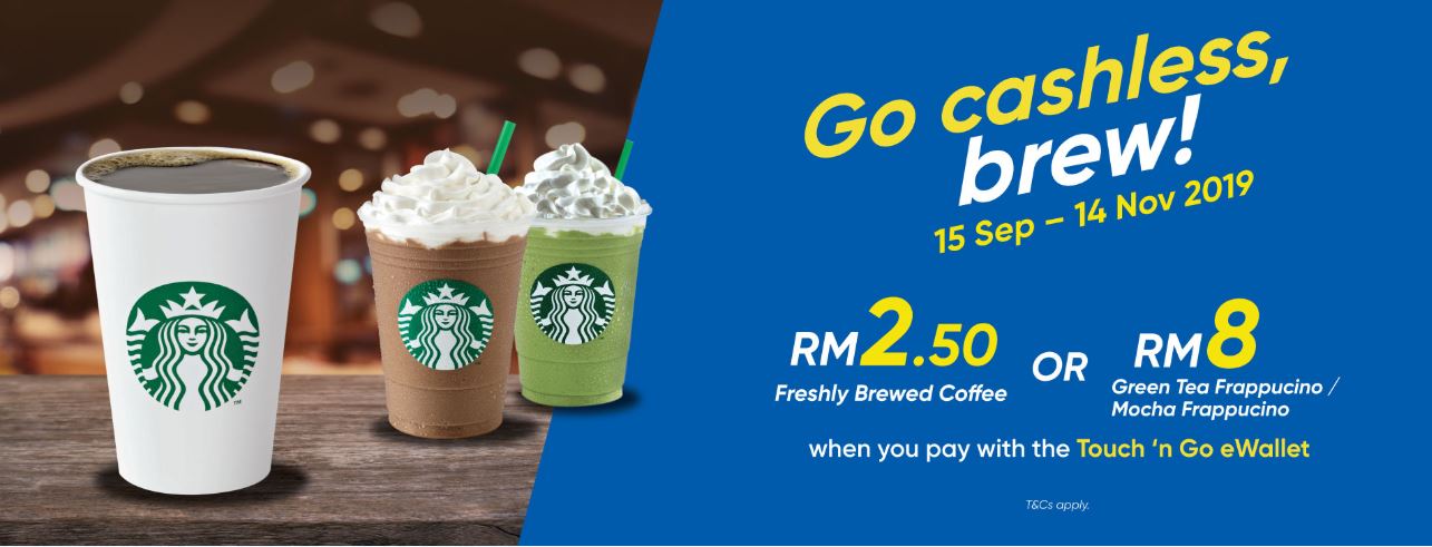 Dapatkan Minuman Starbucks Serendah RM2.50 Dengan Touch n Go eWallet
