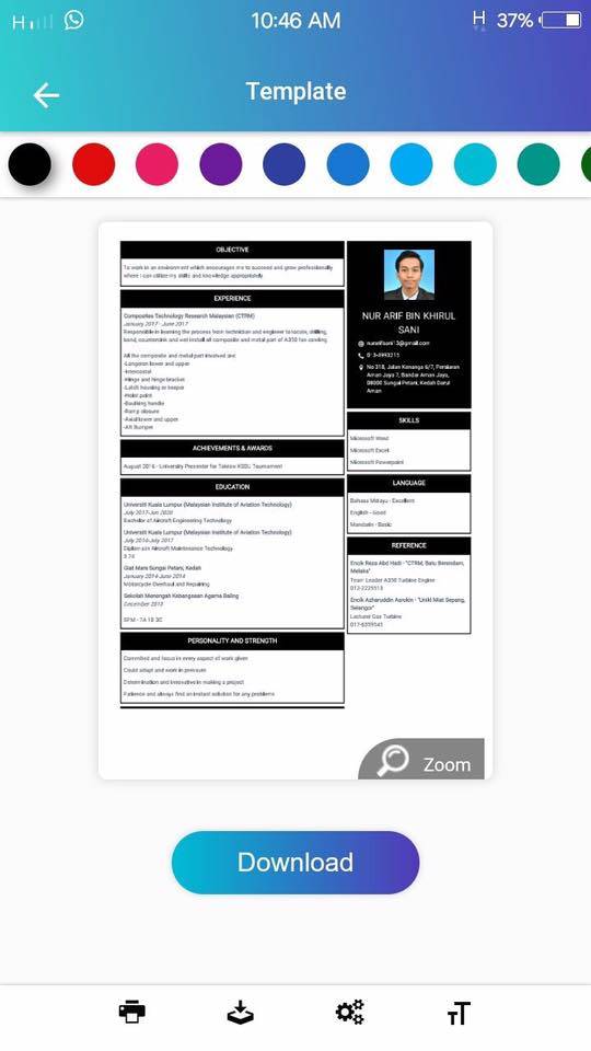 Cara Nak Buat Resume Guna Aplikasi Di Smartphone