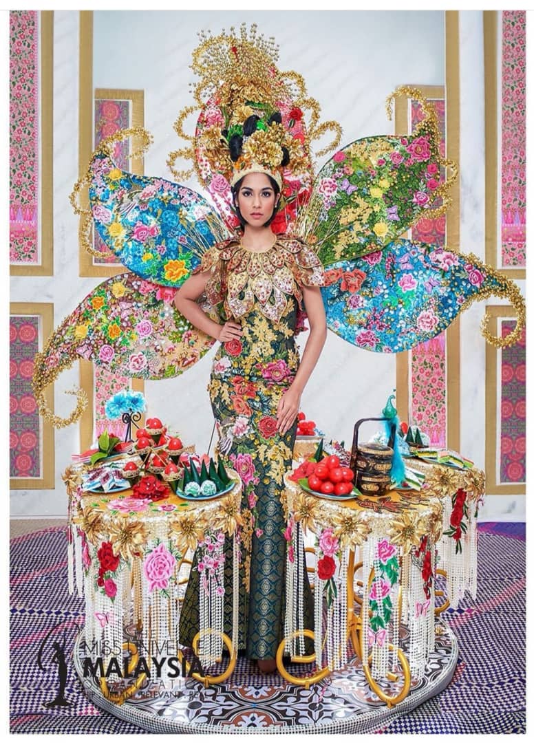 Gaun Miss Universe Malaysia 2019 Ilham Pantai, Kostum Pula Ada &#8216;Meja Makan&#8217;
