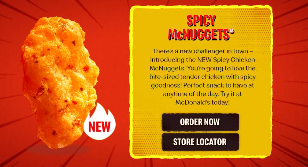 Selepas 3X Extra Spicy Ayam Goreng, McDonalds Perkenal Menu Baru Spicy Chicken McNuggets