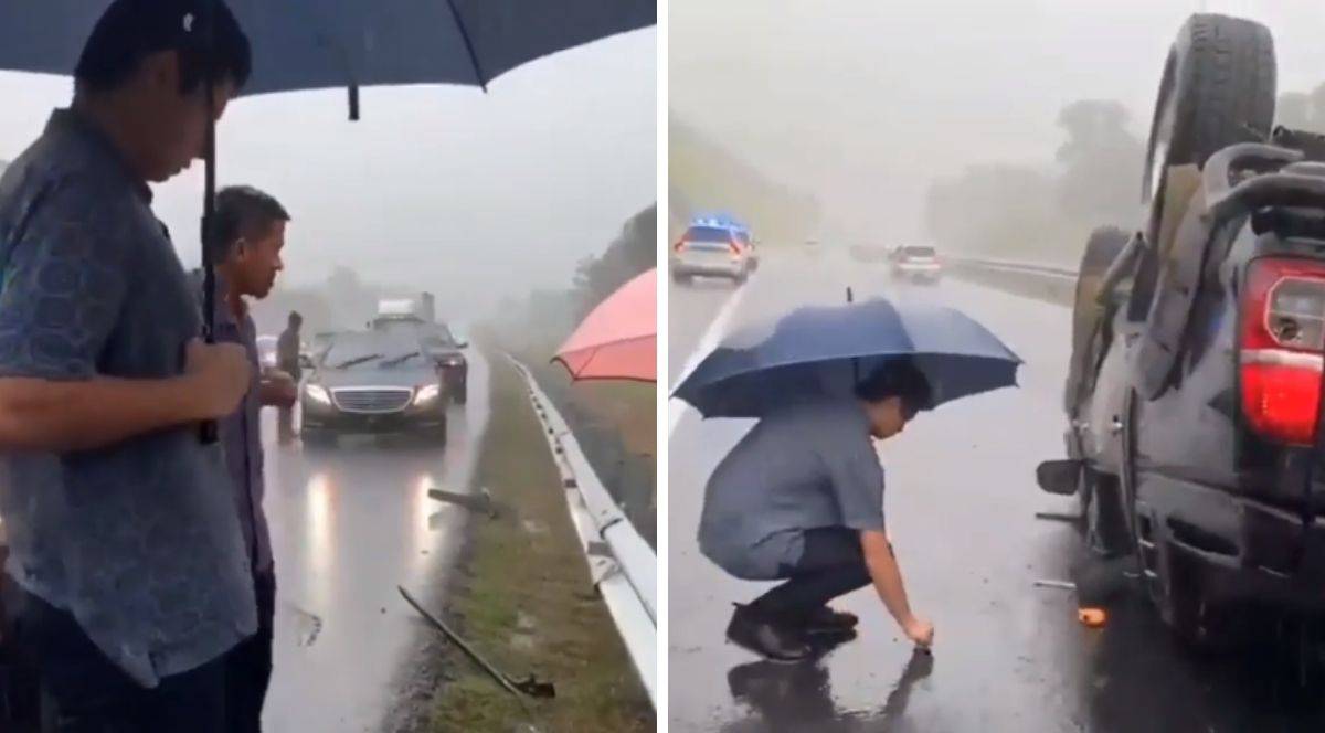 Putera Berjiwa Rakyat, Tengku Hassanal Bantu Mangsa Kemalangan Dalam Hujan