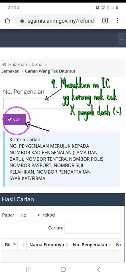 Cara Semakan Wang Tidak Dituntut Secara Online, Mana Tahu Dapat Durian Runtuh!