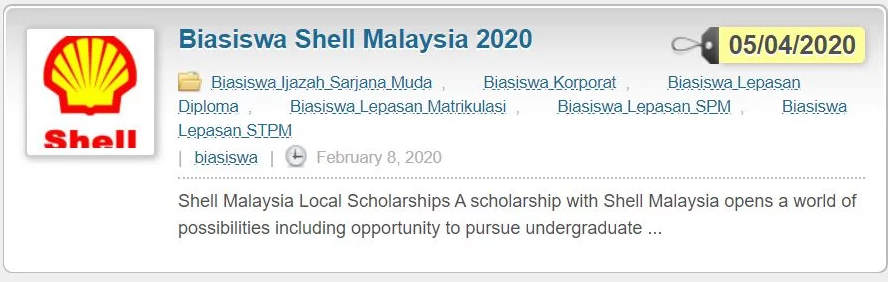 Lebih 20 Senarai Biasiswa Luar &#038; Dalam Negara Telah Dibuka Bagi Tahun 2020/2021, Jom Apply