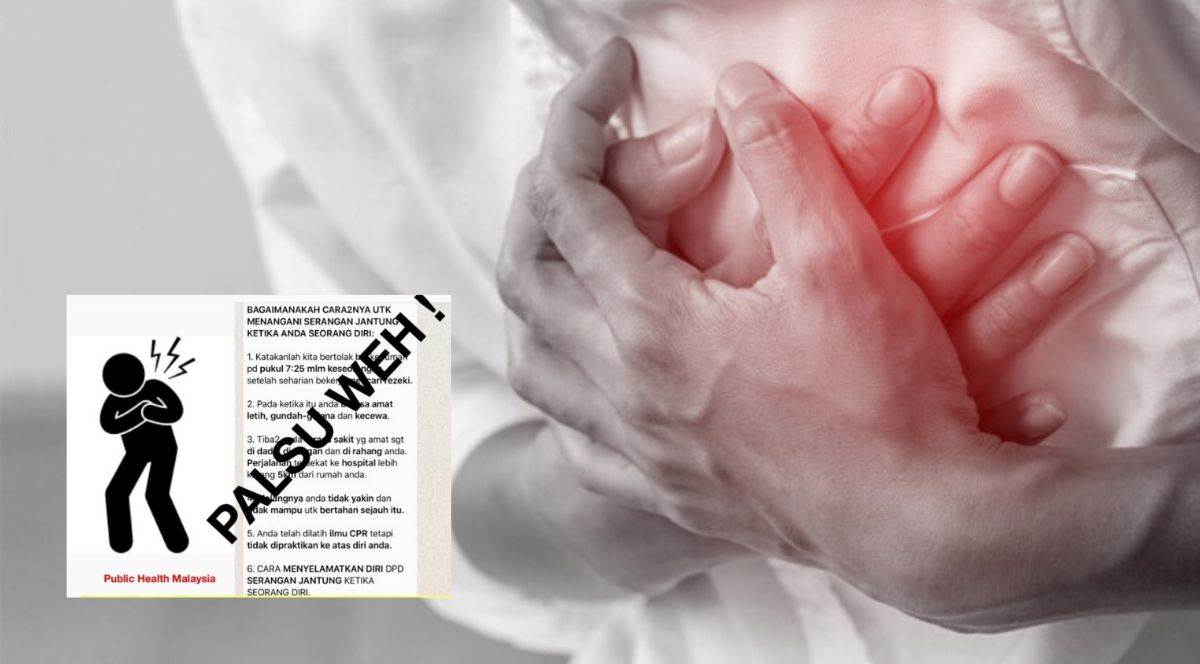 Hentikan Sebar Cara Tangani Serangan Jantung Dengan Cough CPR, Ini Sebenarnya Yang Korang Perlu Buat