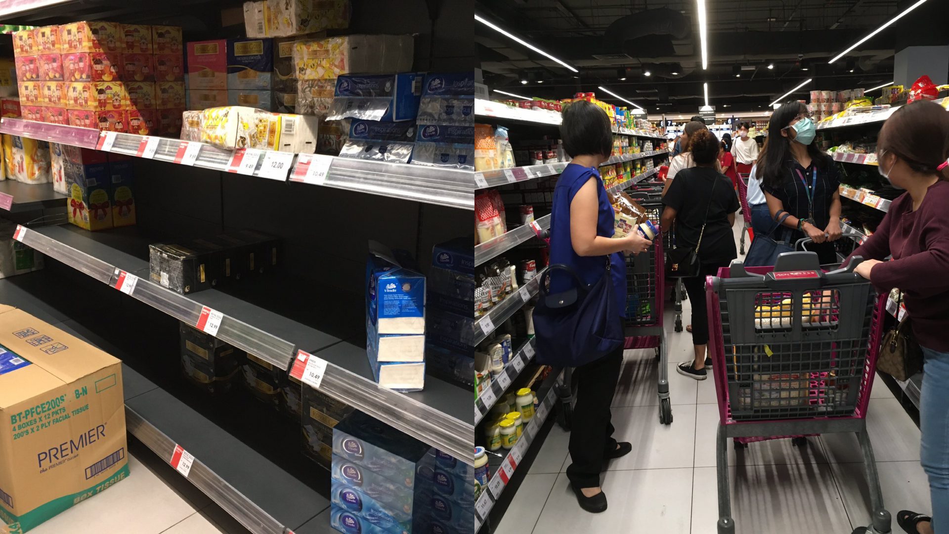 Pembelian Panik Terus Berlaku Di Pasaraya AEON Lembah Klang, Hampir ‘Licin’ Rak!