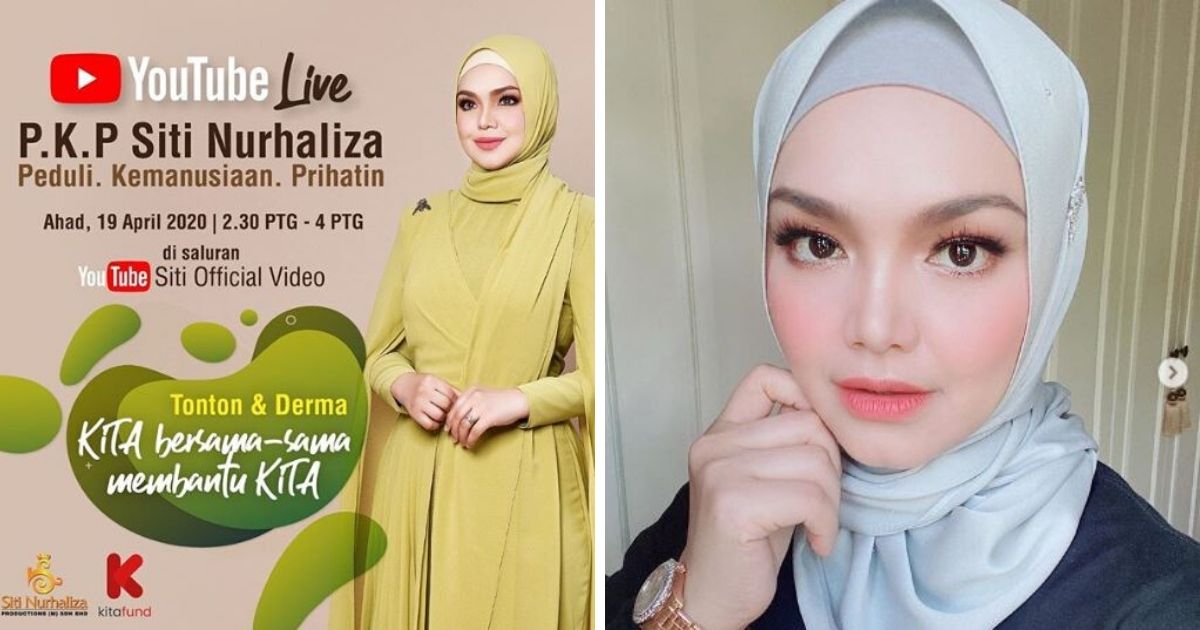 Datuk Seri Siti Nurhaliza Bakal Buat YouTube Live Untuk Kutipan Dana PKP