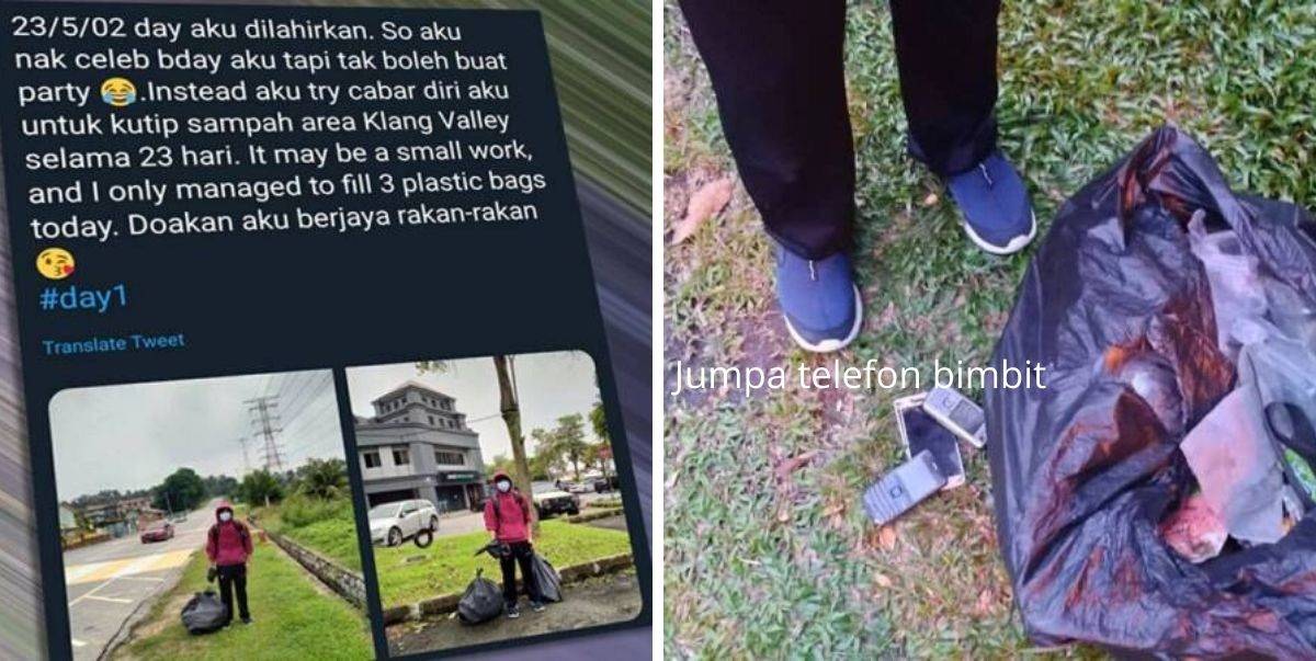 Remaja Rai Hari Jadi Cara Unik, “Sedekah Masa” Kutip Sampah Tepi Jalan Selama 23 Hari