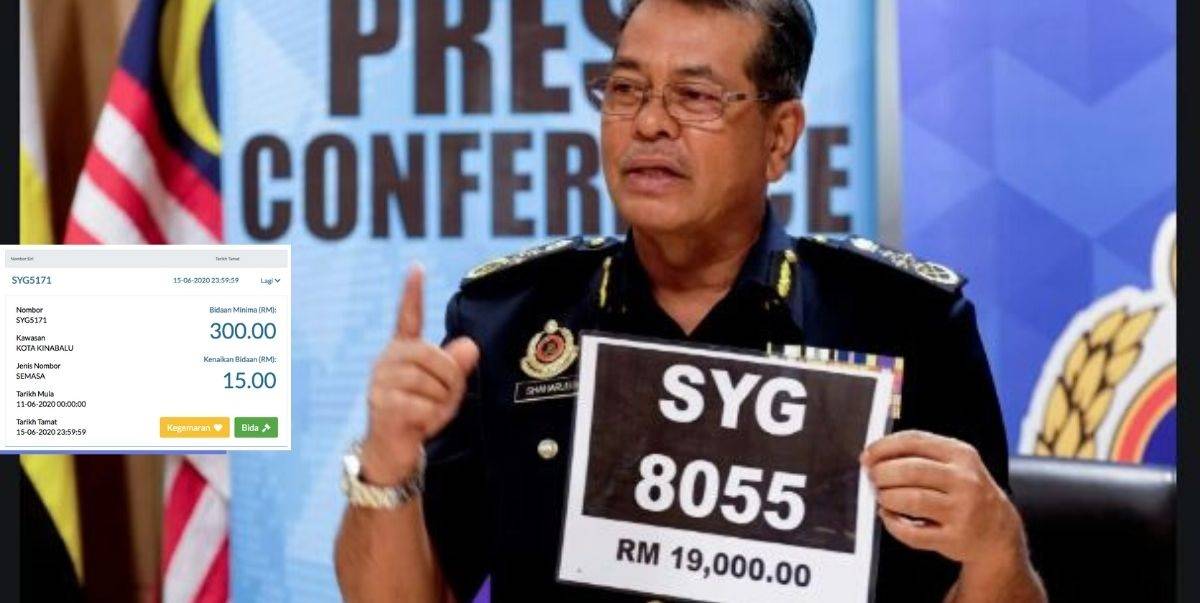 Nombor Pendaftaran Kenderaan SYG Laris, SYG 1 Dibida RM115,000!