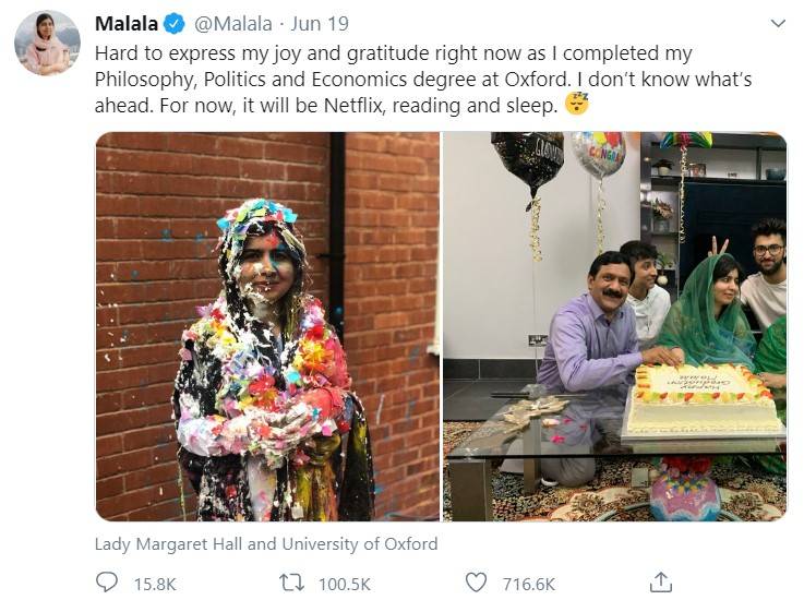 Dari Menjadi Mangsa Tal*ban, Malala Yousafzai Kini Bergelar Graduan Oxford