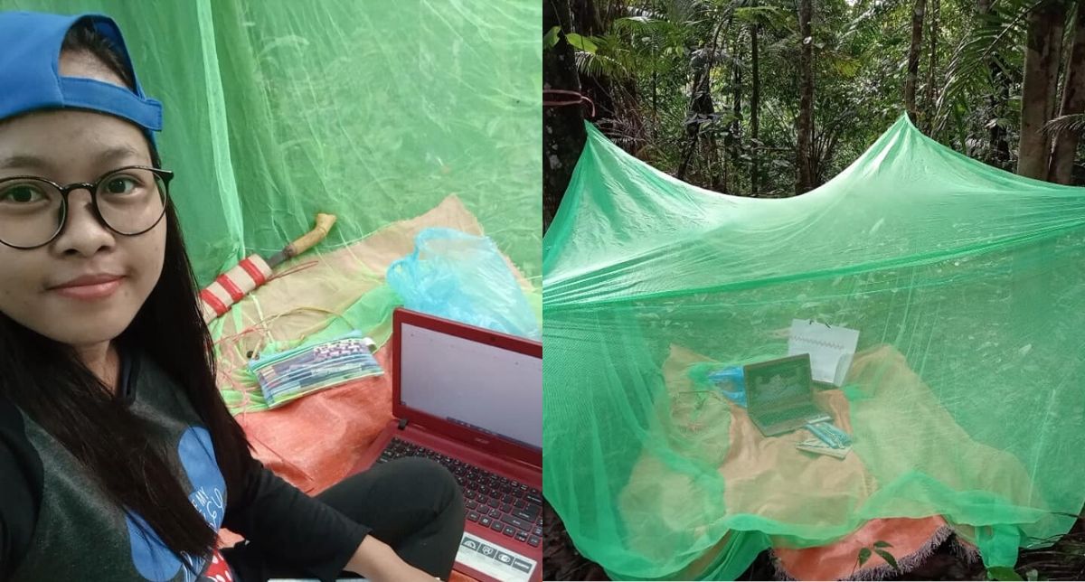 “Siap Bawa Parang”, Pelajar Di Sarawak Berkelambu Dalam Hutan Demi Capaian Internet