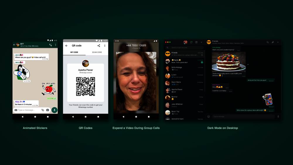 WhatsApp Lancar 3 Lagi Ciri Terbaru Kod QR, Animated Stickers & Mod Gelap Untuk Web