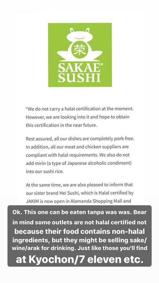 Gadis Ini Kongsi Respon Daripada Restoran Jepun, Rupa-Rupanya Ada Kandungan Tidak Halal