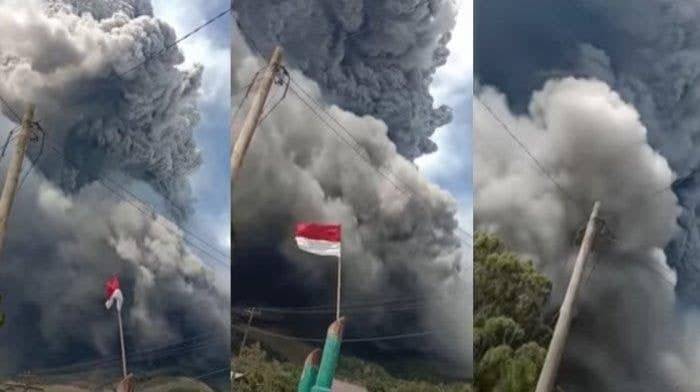 Lagi Dugaan 2020, Gunung Berapi Sinabung Muntah Abu Vulkanik. Malaysia Bakal Berdepan Asap Debu