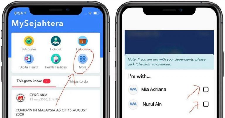 Aplikasi MySejahtera Perkenal Fungsi Terbaru, Boleh Check-In Beberapa Orang Sekali Gus