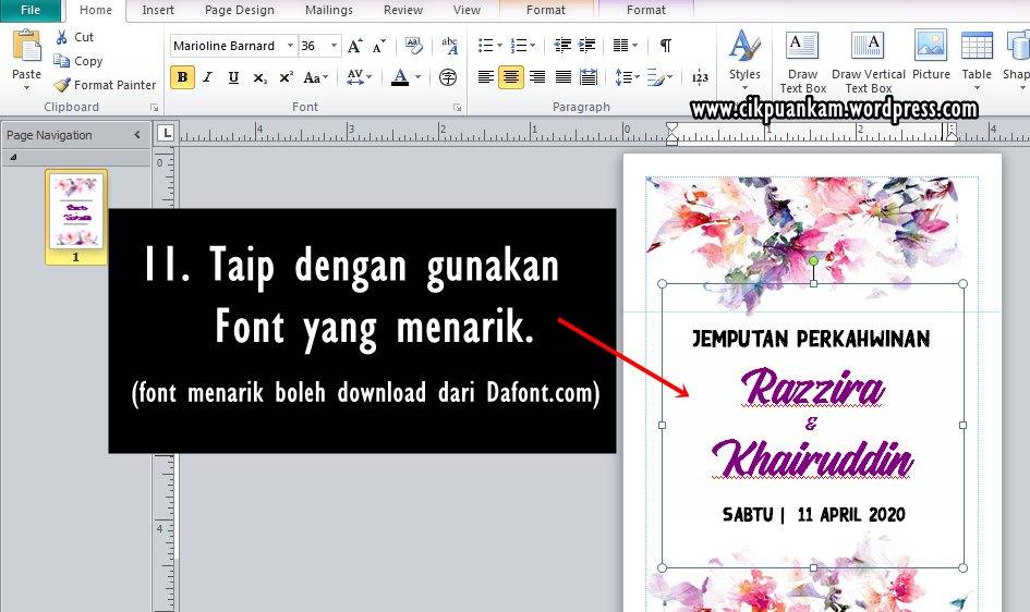 Tutorial DIY Kad Jemputan Kahwin Guna Printer Di Rumah Sahaja, Lebih Mudah &#038; Murah