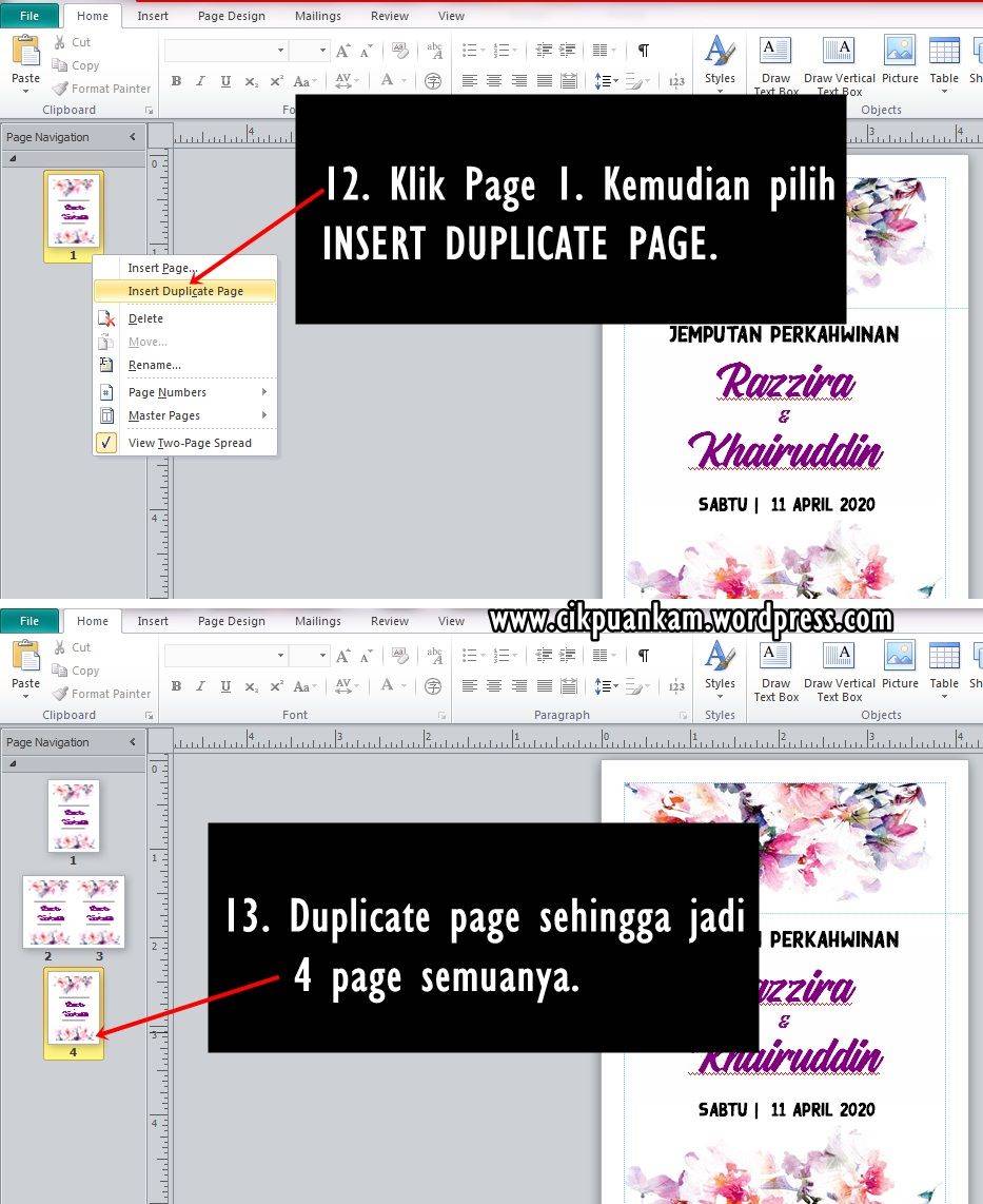 Tutorial DIY Kad Jemputan Kahwin Guna Printer Di Rumah Sahaja, Lebih Mudah &#038; Murah