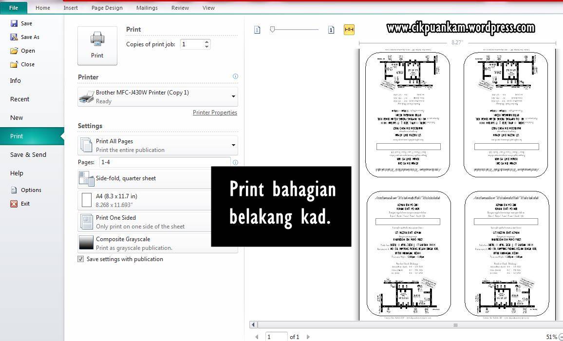 Tutorial DIY Kad Jemputan Kahwin Guna Printer Di Rumah Sahaja, Lebih Mudah &#038; Murah