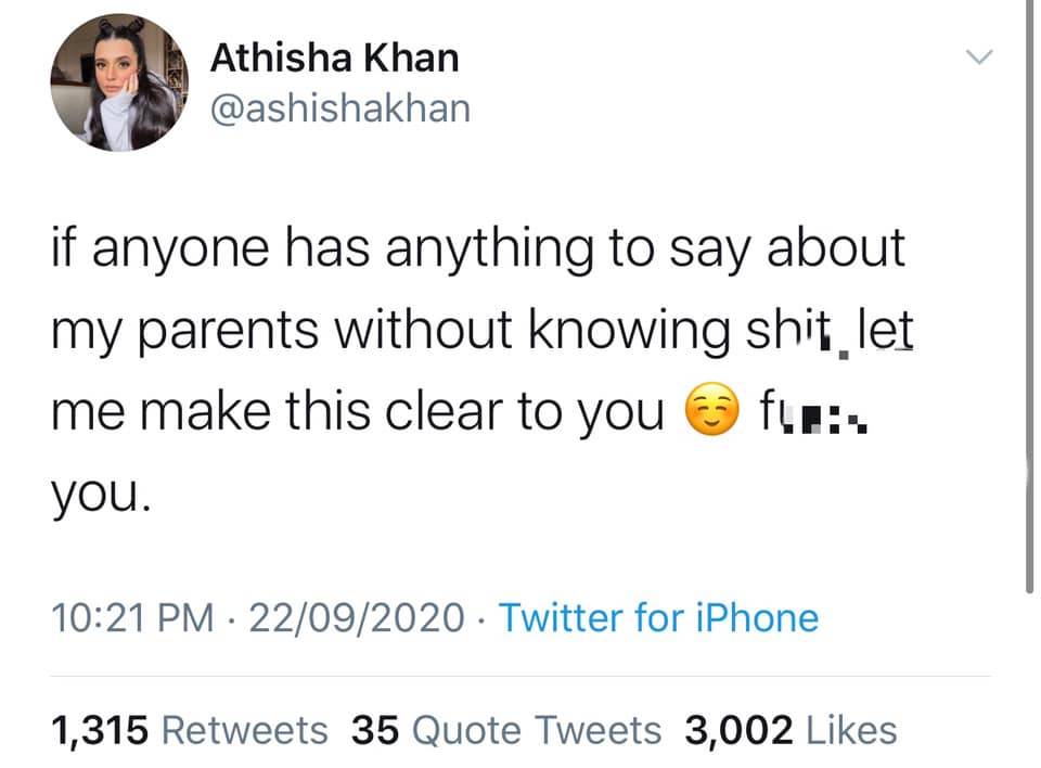 “I’m Really Really Mad” Athisha Khan Bengang Netizen Tak Sensitif Hal Keluarga