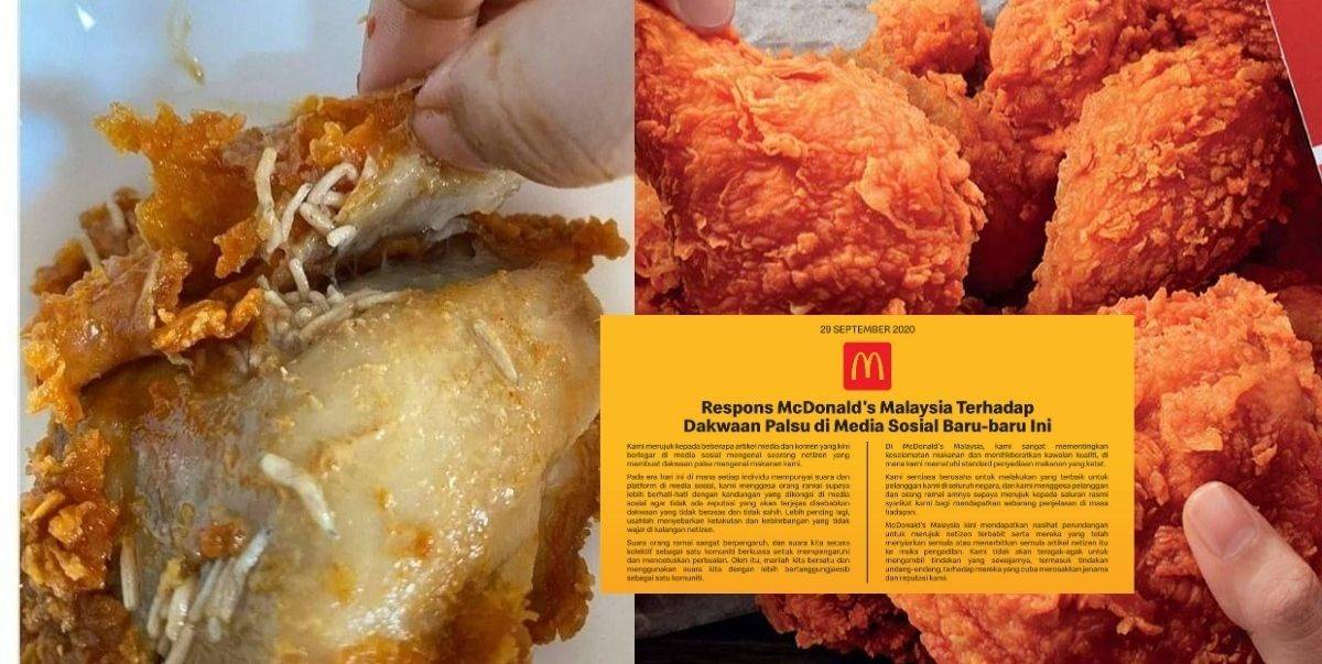Isu Ayam Berulat! McDonald’s Nak Saman Pada Gadis &#038; Netizen Beri Komen Buruk?