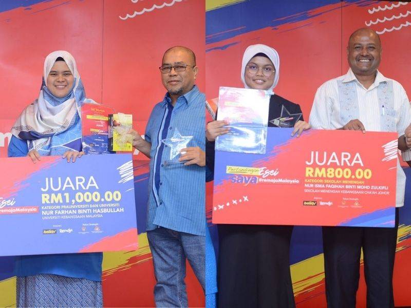 UKM &#038; SMK Cha’ah Juara Pertandingan Esei Majalah Remaja, Ketepi Lebih 500 Peserta