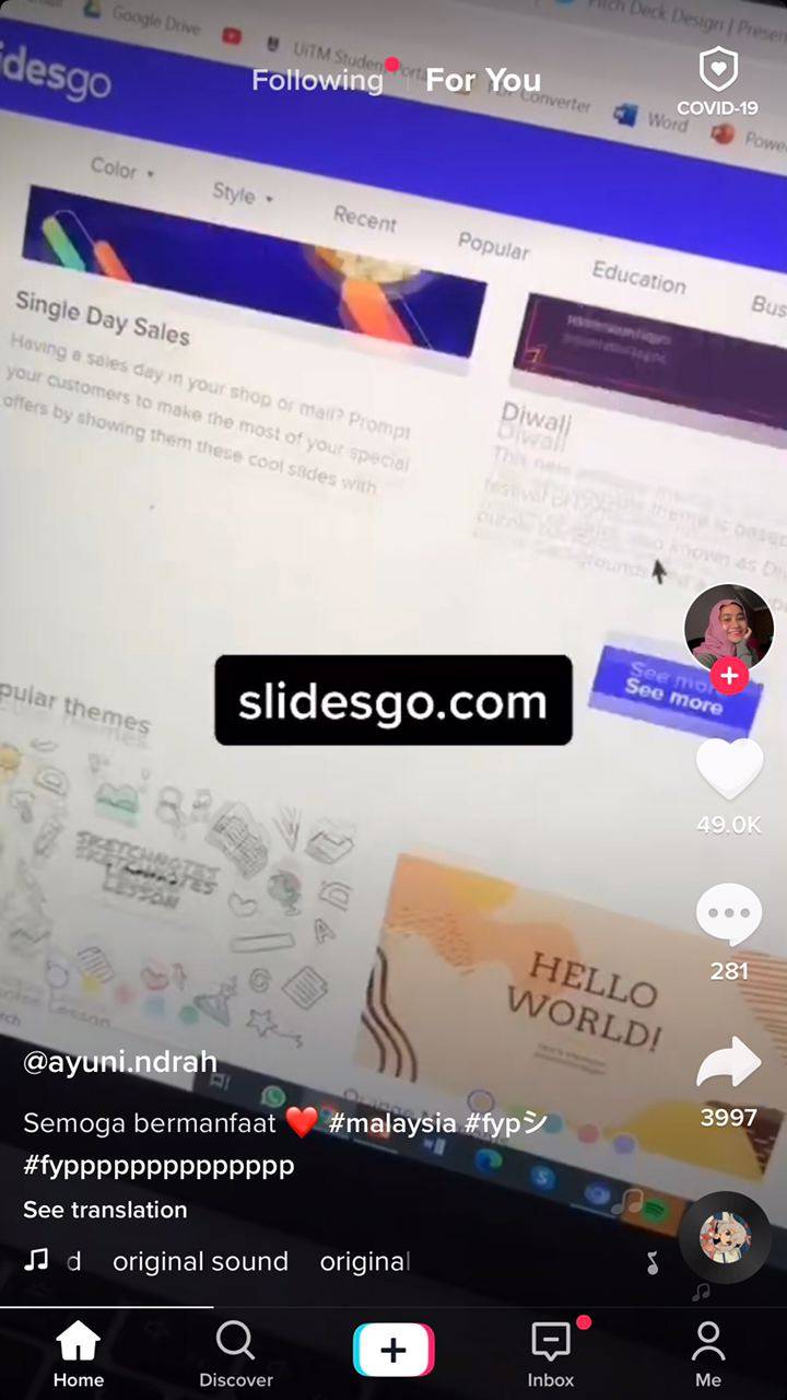 Rahsia Slide Presentation Cantik, Gadis Ini Share Tiga Website Yang Mudah Dan Percuma