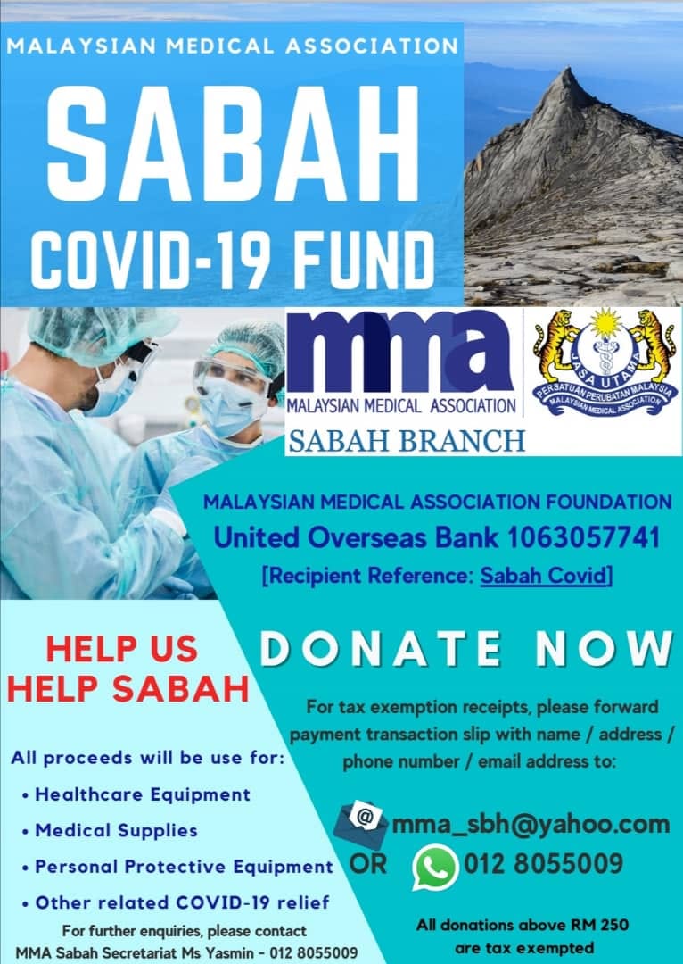 Senarai Tabung Sumbangan COVID-19 Untuk Korang Bantu Masyarakat Di Sabah