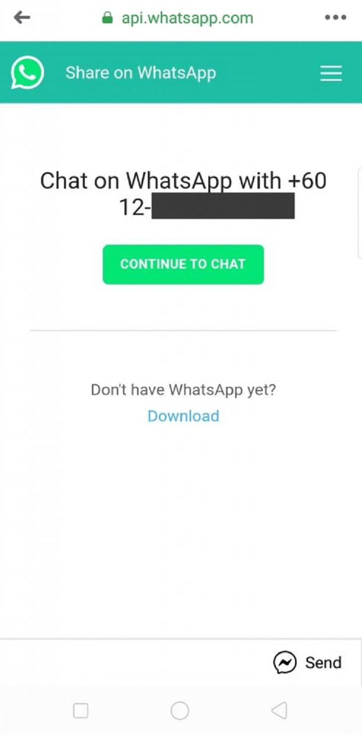 Cara Buat Link WhatsApp ‘Direct Message’, Baru La Senang Nak Berniaga Online