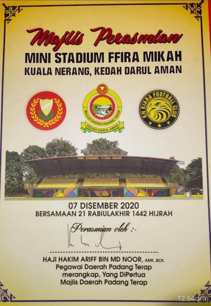 Akhirnya, Nama Stadium Mini FFIRA MIKAH Ditukar Menjadi Stadium Mini Kuala Nerang.