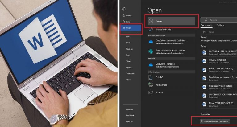 Lelaki Ini Kongsi Cara Dapatkan Semula Microsoft Word Yang Tak Sempat ‘Save’ Dan Hilang