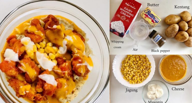 Resepi Loaded Potato Bowl Ala KFC ‘Homemade’, Memang Puas Hati!