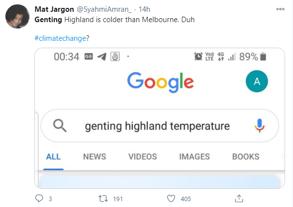 “Genting Highland Is Colder Than Melbourne”, Cuaca Sejuk Malaysia Trending Di Twitter