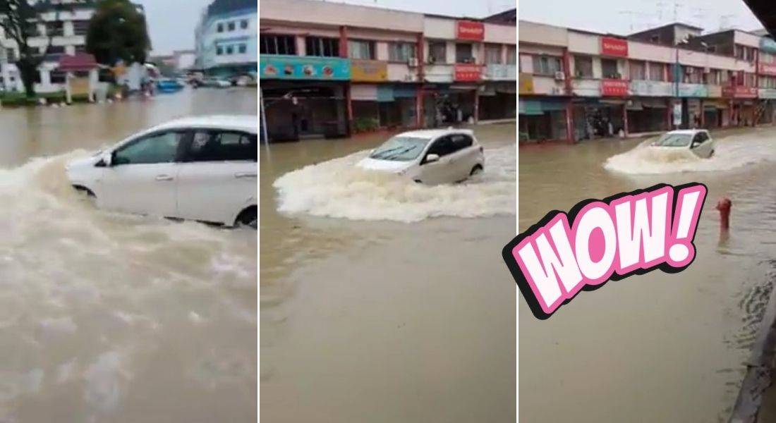[VIDEO] Buat Hal Lagi, MYVI Redah Banjir Buatkan Netizen Terhibur