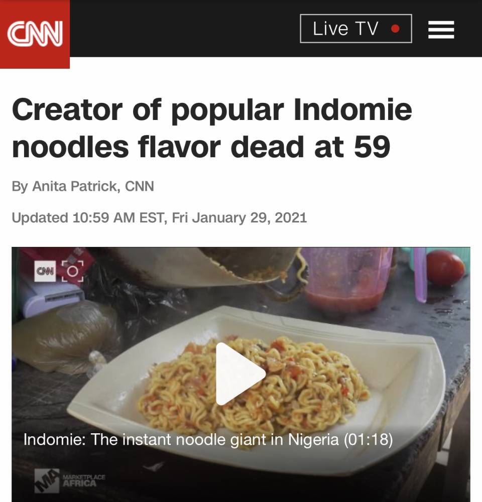 Media Antarabangsa Termasuk Hypebeast &#038; CNN Ucap Takziah Pemergian Pencipta Indomie