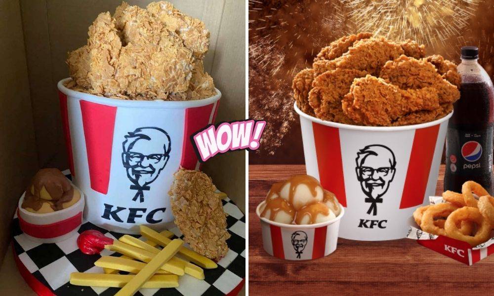 Ingatkan Bucket KFC, Rupanya Sajian Meliurkan Ini Adalah Kek!