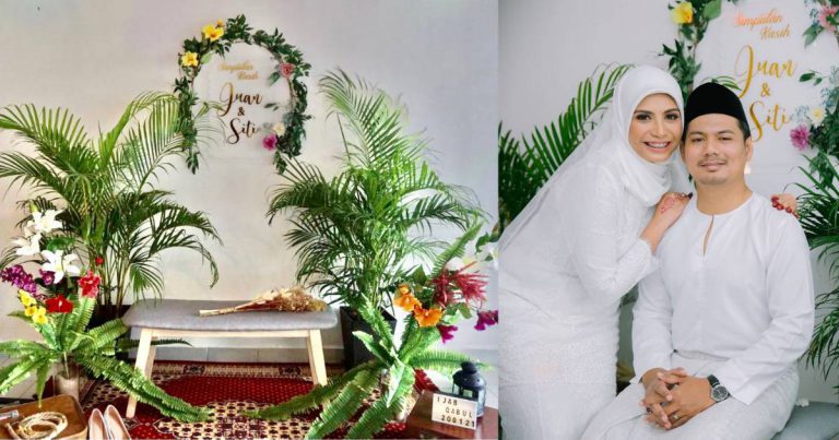 Dua Hari Buat Pelamin Sendiri, Guna Barang Dari Kaison Dan Nurseri. Akhirnya Pasangan Ini Disatukan Serba Ringkas Dalam Suasana PKP.