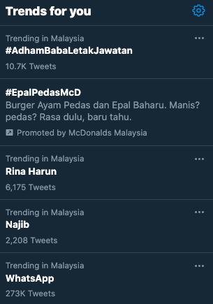 Gara-Gara Longgarkan Kuarantin Para Menteri, Trending di Twitter #AdhamBabaLetakJawatan