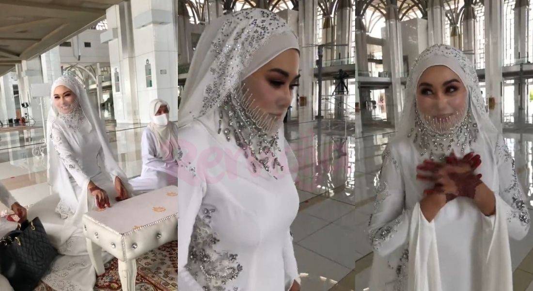 Siap Niqab Berperincikan Batu, Cantiknya Baju Nikah Risteena