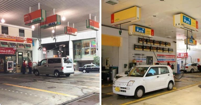 Uniknya Stesen Minyak Di Jepun, Wanita Ini Kongsi Sebab Nozel Pam Diletakkan Di Atas
