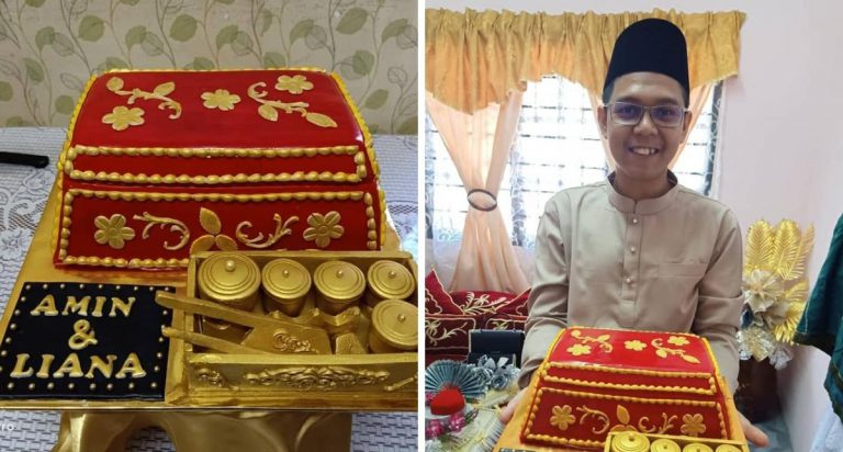 Ingatkan Tepak Sirih Betul, Rupanya Barang Hantaran Ini Adalah Kek!