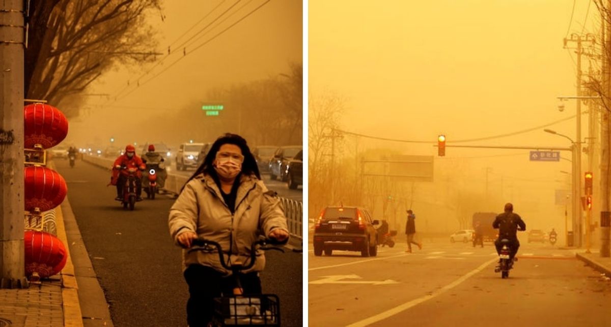 &#8220;Dugaan Apa Pula Kali Ini&#8221; &#8211; Ribut Pasir Di Beijing, Tular Gambar Langit Bertukar Warna Jingga