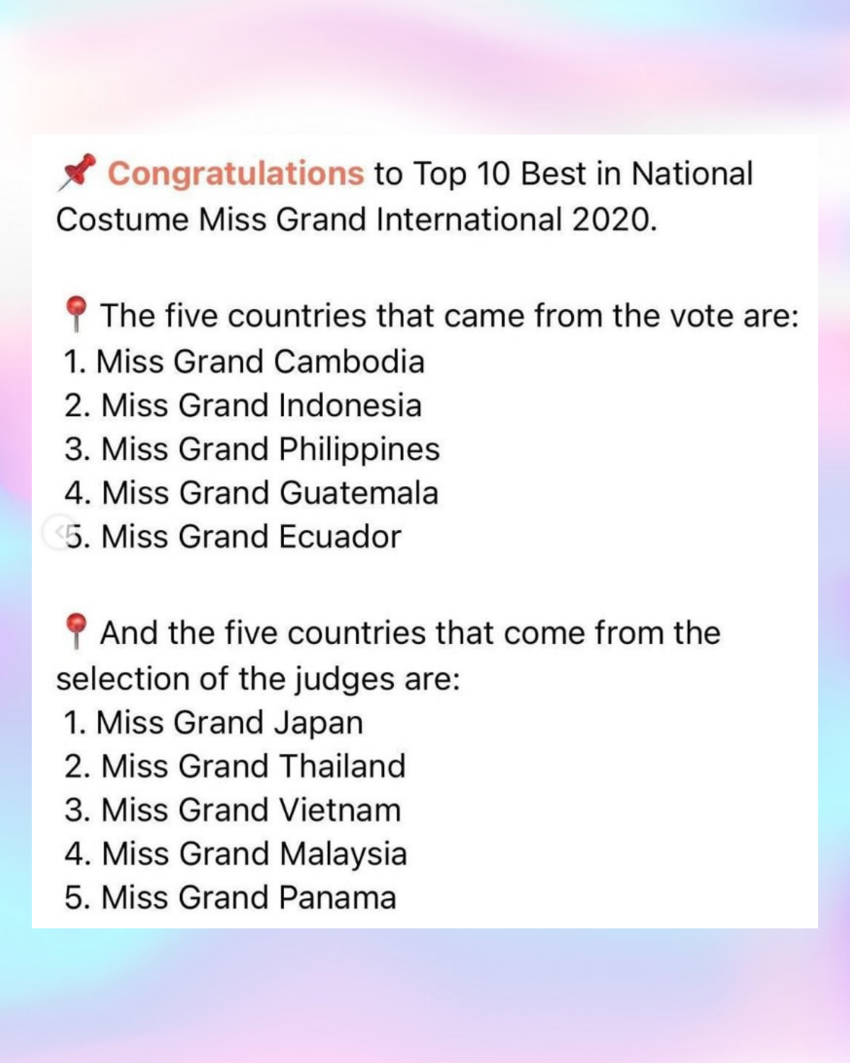 Dari Kelantan Ke Miss Grand International, Kostum Malaysia Masuki TOP 5!