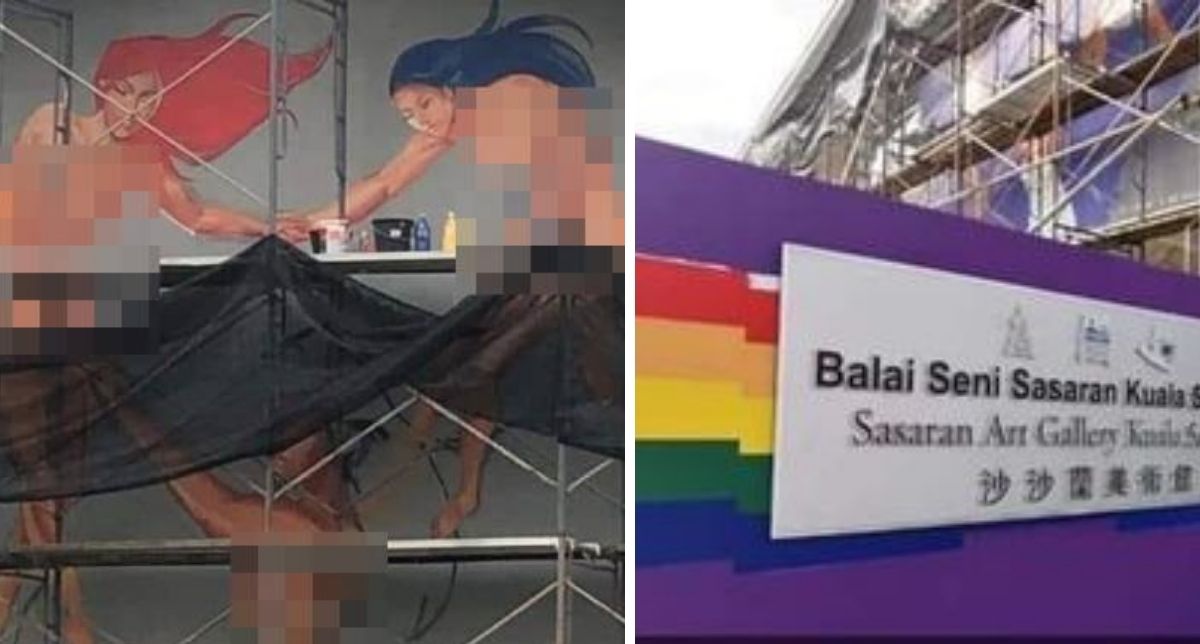 Sebelum Ini Lukisan Mural Tak Senonoh, Terkini Pagar Warna Bendera LGBT